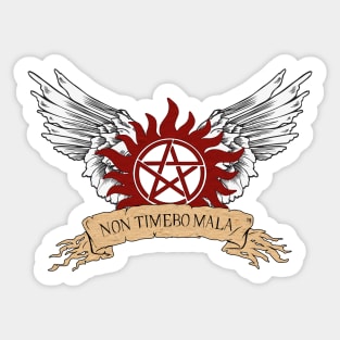 Supernatural NON TIMEBO MALA Symbol Wings Sticker